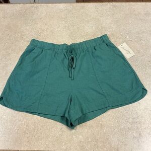 Universal Thread SZ L Linen Blend Shorts Green Women’s Summer Casual